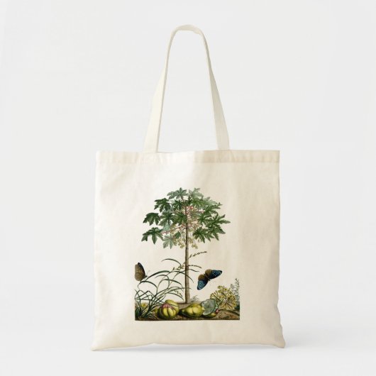 papaja's en vlinders tote bag (Voorkant)