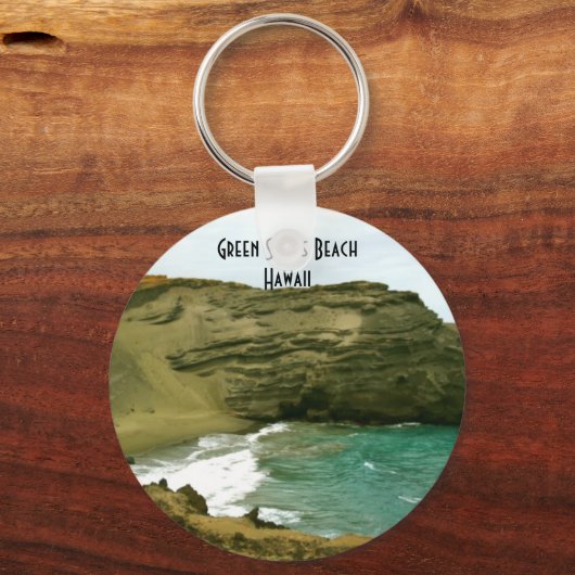 Papakolea Green Sand Beach, Hawaii Sleutelhanger (Voorkant)