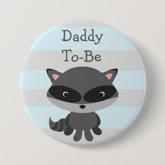 PapaOm Button Raccoon Woodlands Theme te zijn (Voorkant)