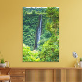 Papapapaitai-waterval in jungle canvas afdruk (Insitu (Woonkamer))