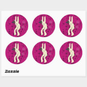 Paparazi in roze ronde sticker (Vel)