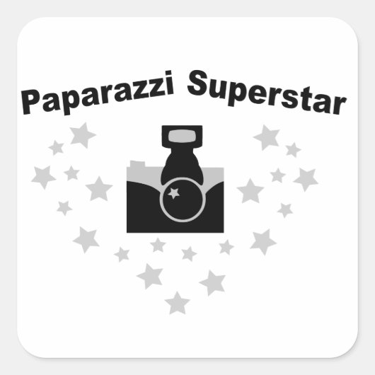 Paparazzi-camera Vierkante Sticker (Voorkant)