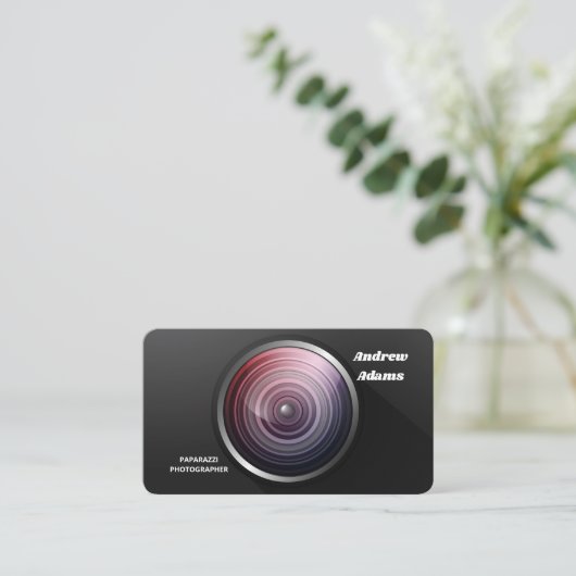 Paparazzi fotograaf visitekaartje (Staand voorkant)
