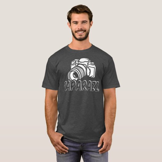 Paparazzi Funny Dad Fotografe camera T-shirt (Voorkant volledig)