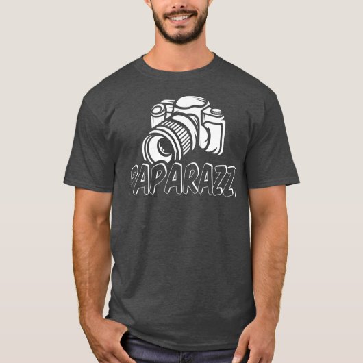 Paparazzi Funny Dad Fotografe camera T-shirt (Voorkant)