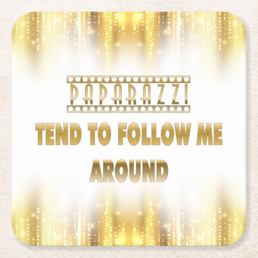 Paparazzi neigt mij wegwerpbaar Onderzetter te vol (Voorkant)