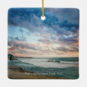 Paparoa Nationaal Park gelabeld Keramisch Ornament (Achterkant)