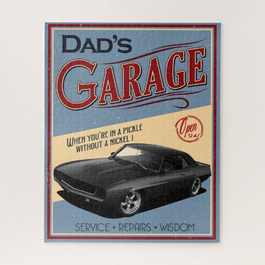 Papa's 1969 Car Garage Jigsee Puzzle Legpuzzel (Verticaal)
