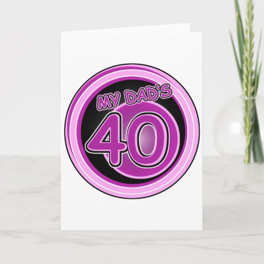 Papa's 40e b-dag van dochters kaart (Voorkant)