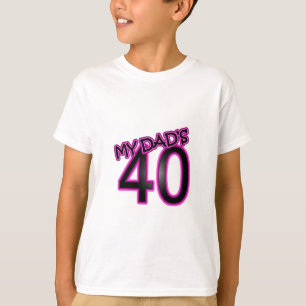 Papa's 40e verjaardag cadeautjes t-shirt