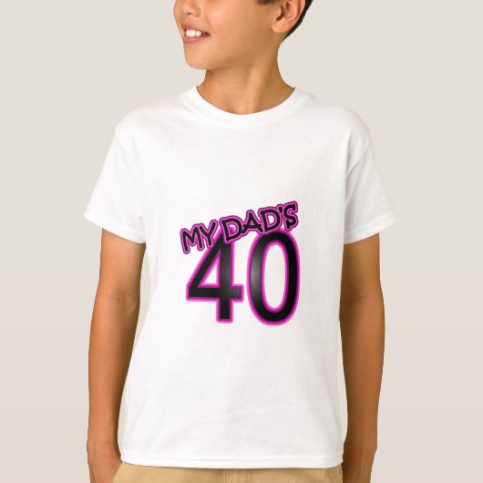 Papa's 40e verjaardag cadeautjes t-shirt (Voorkant)