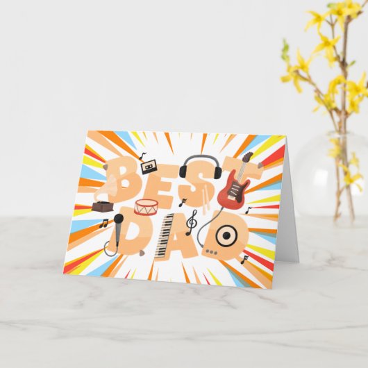 Papa's afspeellijst – Een ode aan muziek en vaders Kaart (Gele Bloem)