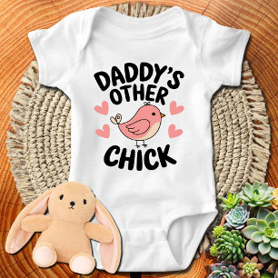 Papa's Andere Kip - Leuke en Schattige Familie Lie Romper