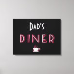 Papa's Art Deco Diner bord Canvas Afdruk<br><div class="desc">Papa's Art Deco Diner Sign Personaliseer dit bord met elke naam! Dit Diner bord in wit, rood en zwart is een perfect accessoire voor uw stijlvolle huis. Het koffiekopje voegt een warm tintje toe. Art Deco was een pastiche van vele verschillende stijlen, soms tegenstrijdig, verenigd door een verlangen om modern...</div>