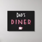 Papa's Art Deco Diner bord Canvas Afdruk (Voorkant)