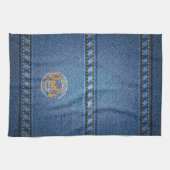 Papa's Authentieke Backyard BBQ All-Over Denim Pri Theedoek (Horizontaal)