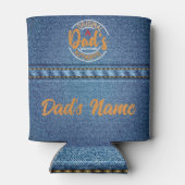 Papa's Authentieke Backyard BBQ Denim Print Blikjeskoeler (Achterkant)