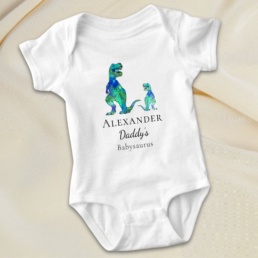 Papa's Babysaurus Dinosaur Persoonlijke Naam Romper