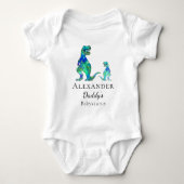 Papa's Babysaurus Dinosaur Persoonlijke Naam Romper (Voorkant)