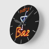 PAPA'S BAR, MANCAVE, HOK - Neon Klok Aanpasbaar (Hoek)