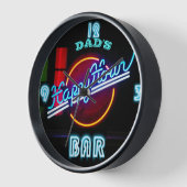 PAPA'S BAR, MANCAVE, HOLKAMER - Neon Klok Aanpasba (Hoek)