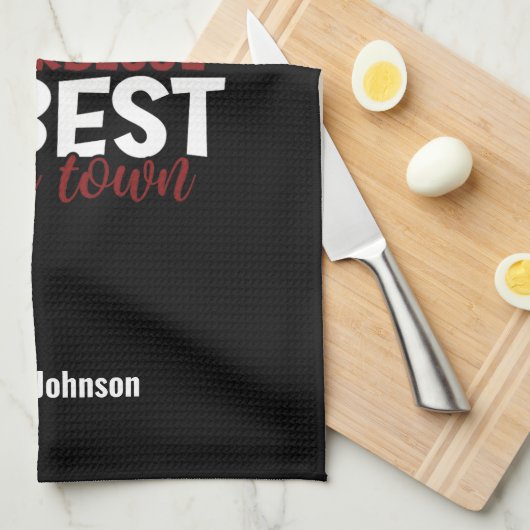 Papa's barbecue de beste in de stad Vaderdag Theedoek (Quarter Fold)