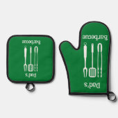 Papa's Barbecue Grilling Ovenwant & Pannenlap Set (Voorkant)