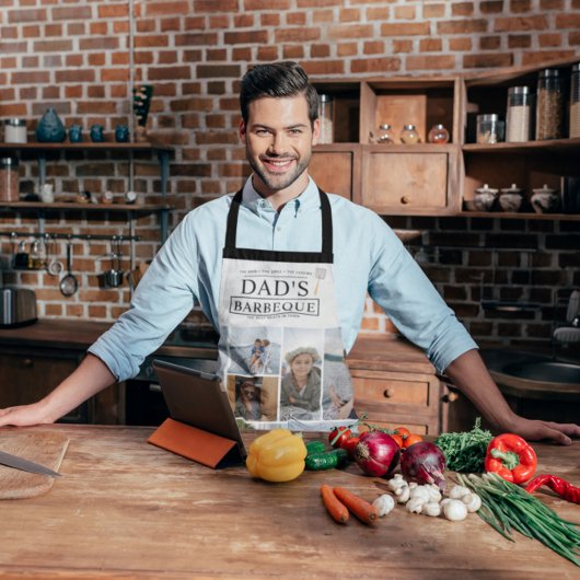 Papa's Barbeque | Fotocollage van Vaderdag BBQ Schort