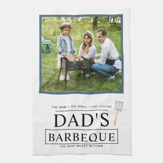 Papa's Barbeque | Vaderdag BBQ-fotohanddoek Theedoek (Verticaal)