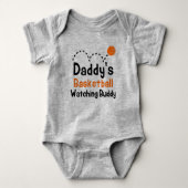Papa's Basketball die boeddy kijkt Romper (Voorkant)