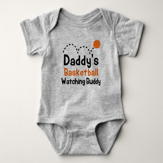 Papa's Basketball die boeddy kijkt Romper (Voorkant)