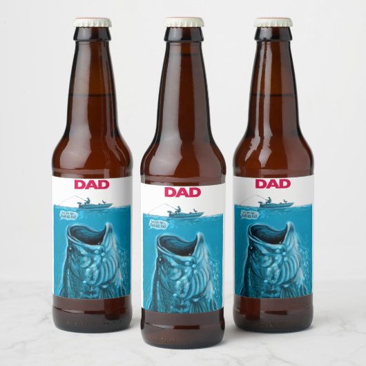 Papa's Bass Boat Bier Etiket (Flessen)