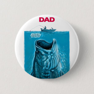 Papa's Bass Boat Ronde Button 5,7 Cm