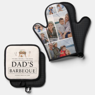 Papa's BBQ Barbecue 7 foto's Ovenwant & Pannenlap Set