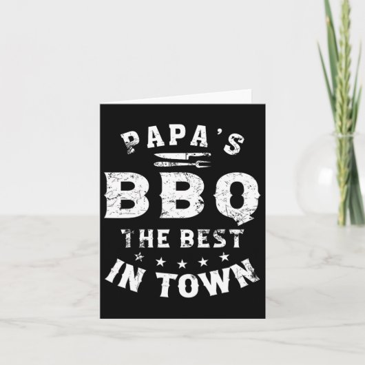Papa's Bbq de beste in de stad Grappige Vaderdag  Kaart (Voorkant)