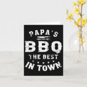 Papa's Bbq de beste in de stad Grappige Vaderdag  Kaart (Gele Bloem)