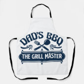 Papa's BBQ de Grill Master Vaderdag Gifts Schort (Voorkant)