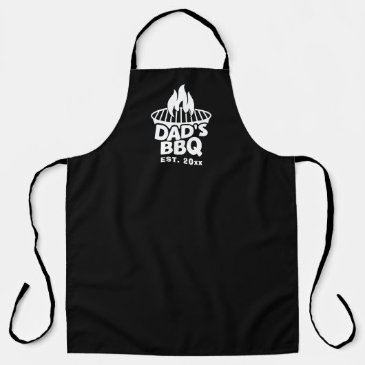 Papa's BBQ Grill Logo Black Schort (Voorkant)