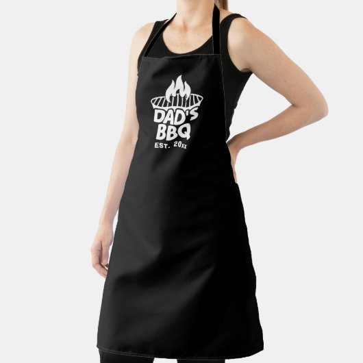 Papa's BBQ Grill Logo Black Schort (Insitu)