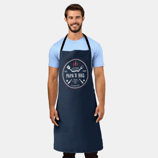 Papa's BBQ Persoonlijk Vaderdag Schort (Gedragen)