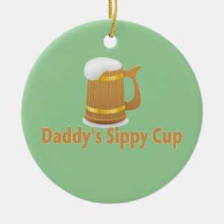 Papa's Beer Sippy Keramisch Ornament