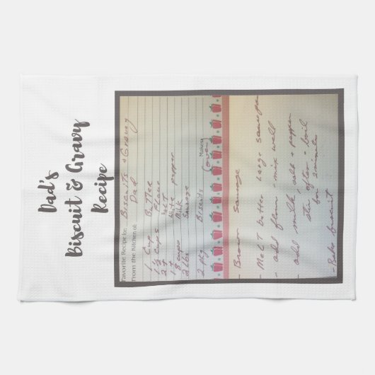 Papa's beroemde koekjes en korrelige handgeschreve theedoek (Horizontaal)
