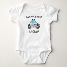 Papa's beste back-up, cadeau voor politieautoliefh romper