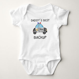 Papa's beste back-up, cadeau voor politieautoliefh romper