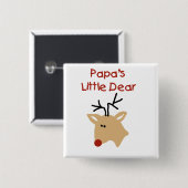 Papa's Beste T-shirts en cadeautjes Vierkante Button 5,1 Cm (Voorkant /achterkant)