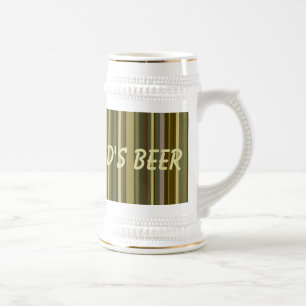 Papa's Bier Brown Striped Stein Mok