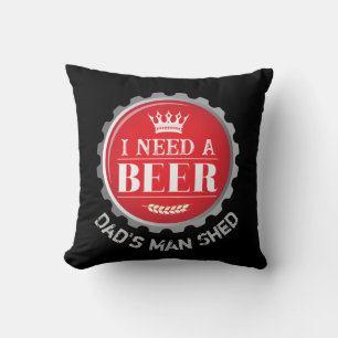 Papa's bier met Man Pet met flesfles Kussen