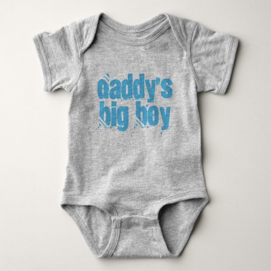 Papa's Big Boy Typografie Romper (Voorkant)