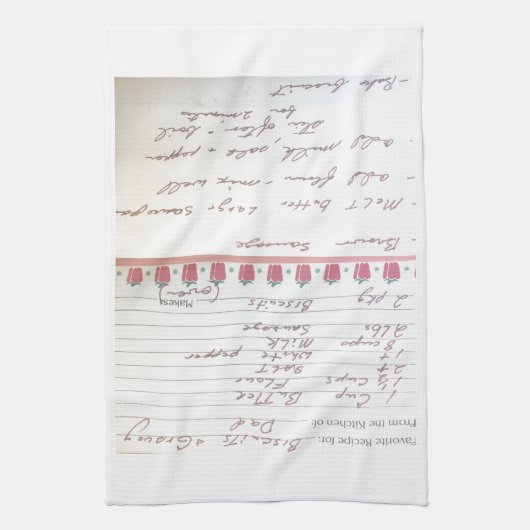 Papa's Biscuit en Gravy Recipe in zijn eigen hands Theedoek (Verticaal)