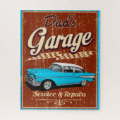 Papa's blauwe Chevy Garage Legpuzzel (Verticaal)